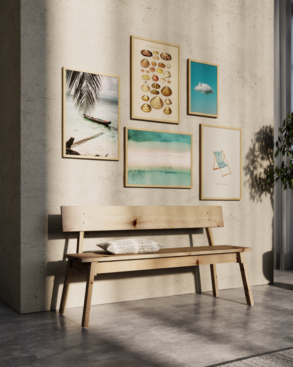 Conjunto de 5 Quadros | Gallery Wall Amanhecer Tropical