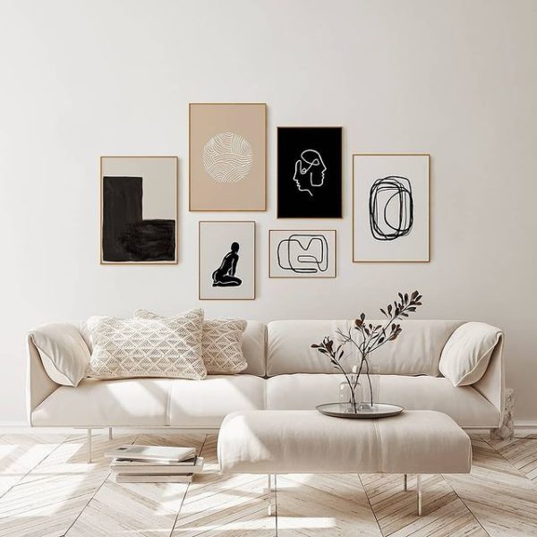 Conjunto de 6 Quadros | Gallery Wall Contemporâneo II