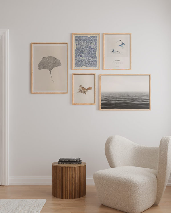 Conjunto de 5 Quadros | Gallery Wall Nature Senses