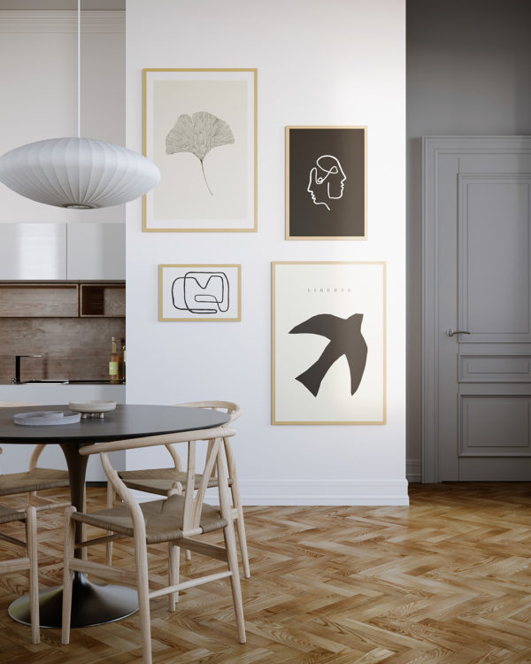 Conjunto de 4 Quadros | Quarteto Soft Minimal