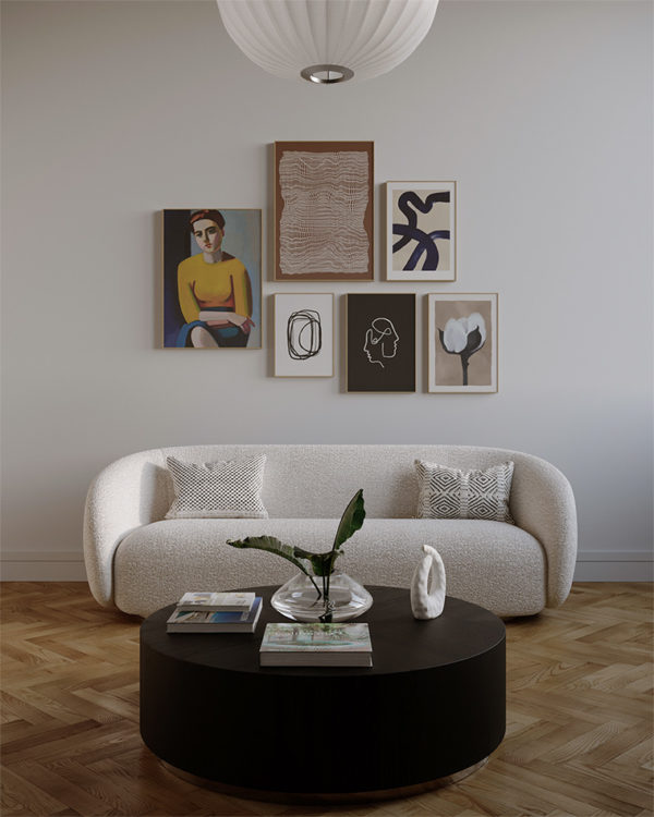 Conjunto de 6 Quadros | Gallery Wall Living Art