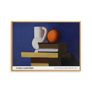 Still Life with White Jar, Orange and Book by Vilhelm Lundstrom