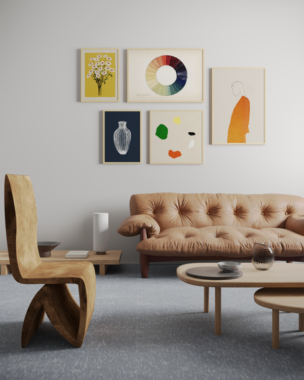 Conjunto de 5 Quadros | Gallery Wall Ecos da Imaginação