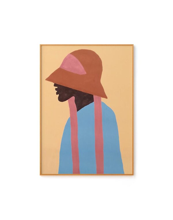 Mulher Preta de Chapéu Vermelho