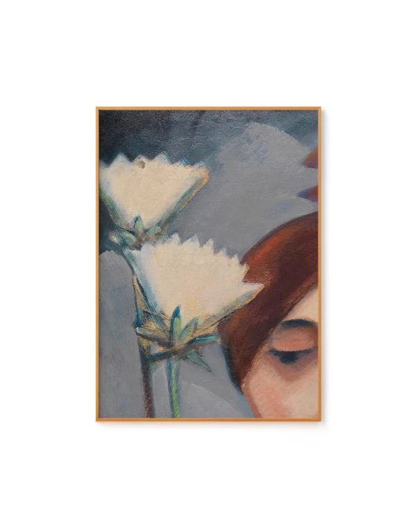 Flowers and Female Head by Dorothea Maetzel-Johannsen