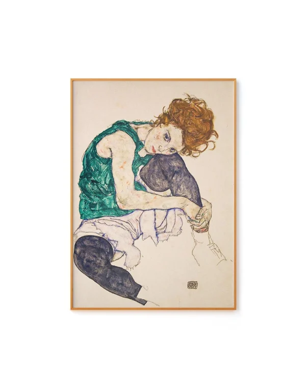 Seated Woman by Egon Schiele