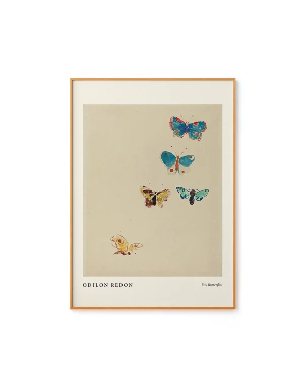 Five Butterflies by Odilon Redon